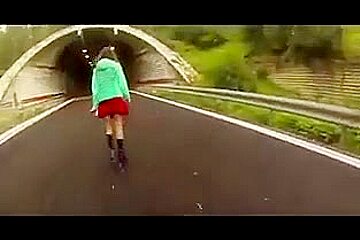 Rollerskater pov blowjob and swallows...
