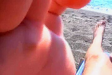 Skinny Teen Sunbathes In Topless In Hd Video...