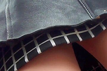 A randy voyeur film up skirt...