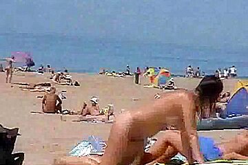 Naked Beach - Legal Age Teenager snatch with CIM Facial - self filmed