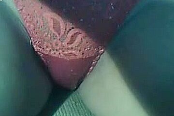 Webcam hottie rubs over pink undies