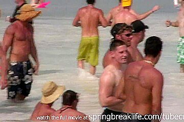 Springbreaklife Video Topless Twins In The Water...