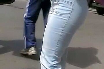 Candid sexy ass jeans on the...