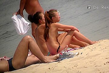 A Lot Of Shameless Hot Women On The Wild Beach...