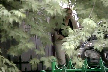 Pissing Woman Was Recorded In Park On A Spy Cam...