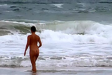 Real Female Nudist Is Naked Ass Beach...