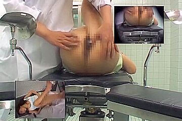 Girl With Hairy Cunt Widely Stretched On The Medical Spy Cam...
