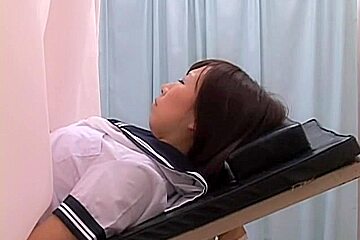 Gynecological exam voyeur video starring fresh Asian