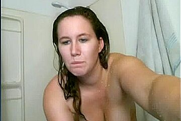 Lovely And Busty Bbw Babe Takes A Shower...