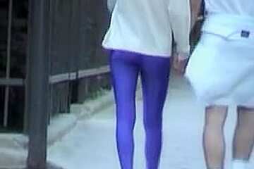Blue Spandex Pants Caught In The Street By Hot Hunter 03zp...
