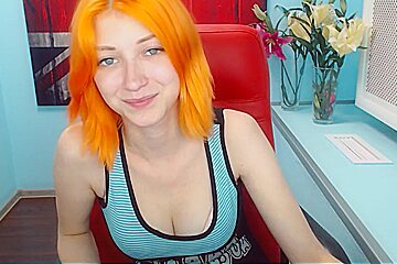Cute orange haired dutch teen cam...