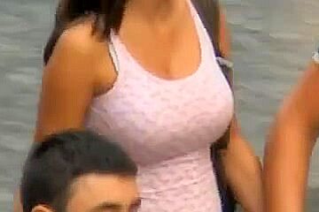 Breasty In The Street...