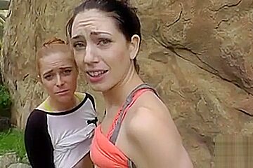 Amazing hiking pov threesome with penny...