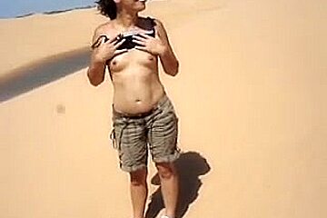 Flashing my tits in the desert...