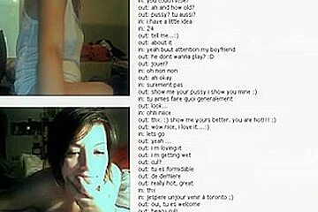 French lady showing stuff chatroulette...