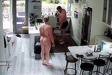 Cheating Brunette With Nice Tits Banged On Security Cam