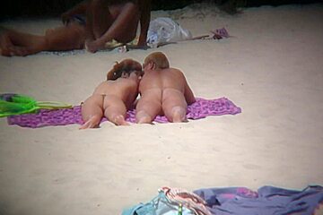 Lazy Nudists Being Filmed By A Hidden Camera Coast...