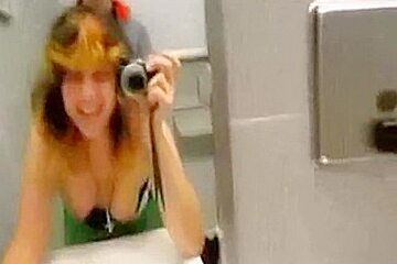 Amateur public sex in club bathroom