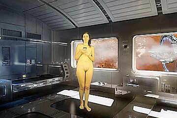 Bathroom Piss Naked Reading High Tech Room In Cosmos Julia V Earth...