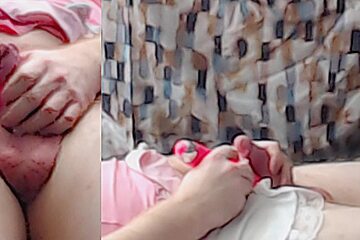 Little Slut Pees The Bed And Gets His Dick Scolded Hot Cum Pov Kink Sex Femdom Abdl...