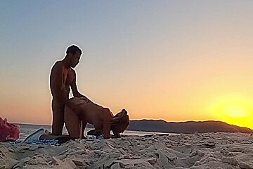 Romantic Sex On The Beach At Sunset