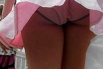 Fantastic ass hidden under a pink...