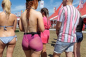 Redhead Seethrough Pink Shorts