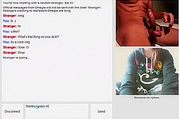 Big boobed girl has cybersex with a random stranger on omegle