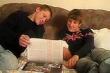 Russian studs read homosexual magazine, previous...