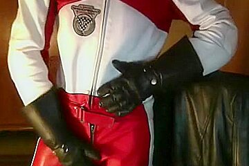Leather biker suit dainese...