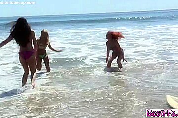 Bitchy Girls Gets To Surf And Ride A Big Hard Dick...