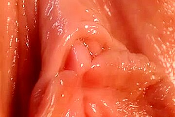 Close Up Of Hot Pink Wet Pussy And Clit...