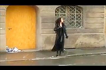 Compilation Of Ladies In Leather Coats With Fur Collar...
