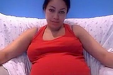 Pregnant on webcam...