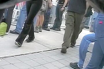 Marvelous ass of passerby caught on...