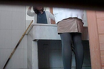 You Can See Lots Of Things On A Voyeur Cam In Bathroom...