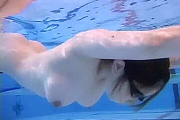 Voyeur camera captured young beautiful body on the pool