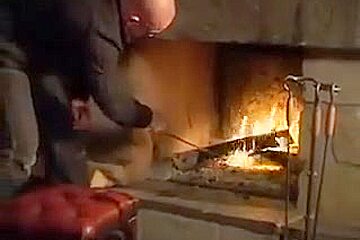 Blonde Fucked By The Fireplace...