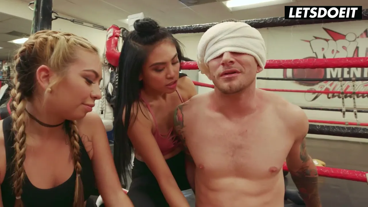 Doggy In The Ring, He Grips Her Hips While Three Naked Girls Watch With Gina Valentina, Mr. Pete And Kat Dior
